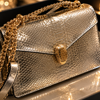 Bvlgari Serpenti Forever Mini silver crossbody bag in a textured finish