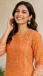 Orange Short Kurta