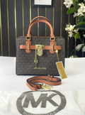 Michael Kors Hamilton Brown Signature Satchel Bag