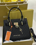 Michael Kors Hamilton Black Signature Satchel Bag