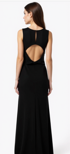 Sophisticated Black Cut-Out Maxi Dress