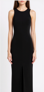 Sophisticated Black Cut-Out Maxi Dress