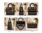 Dior Lady D-Lite bag in the mini size with blue Dior Oblique jacquard embroidery
