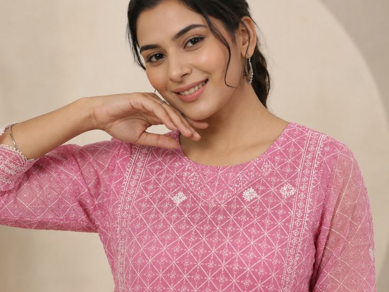 Pink Short Kurta