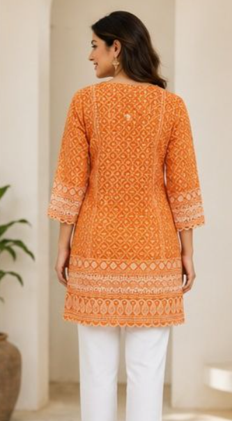 Orange Short Kurta