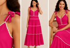 Vibrant Pink Tiered Dress