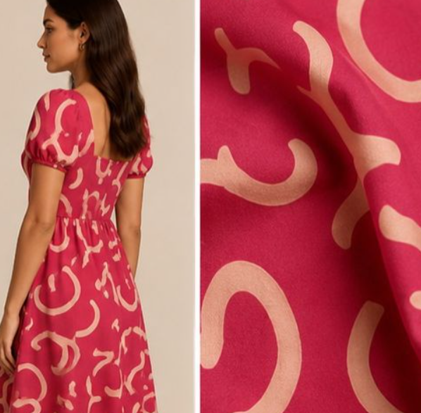 Pink Printed Dress