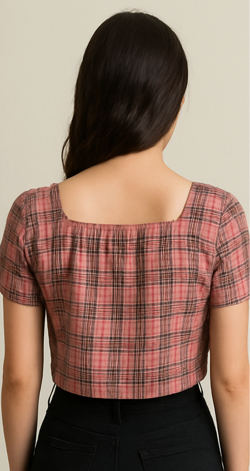 Stylish Plaid Crop Top
