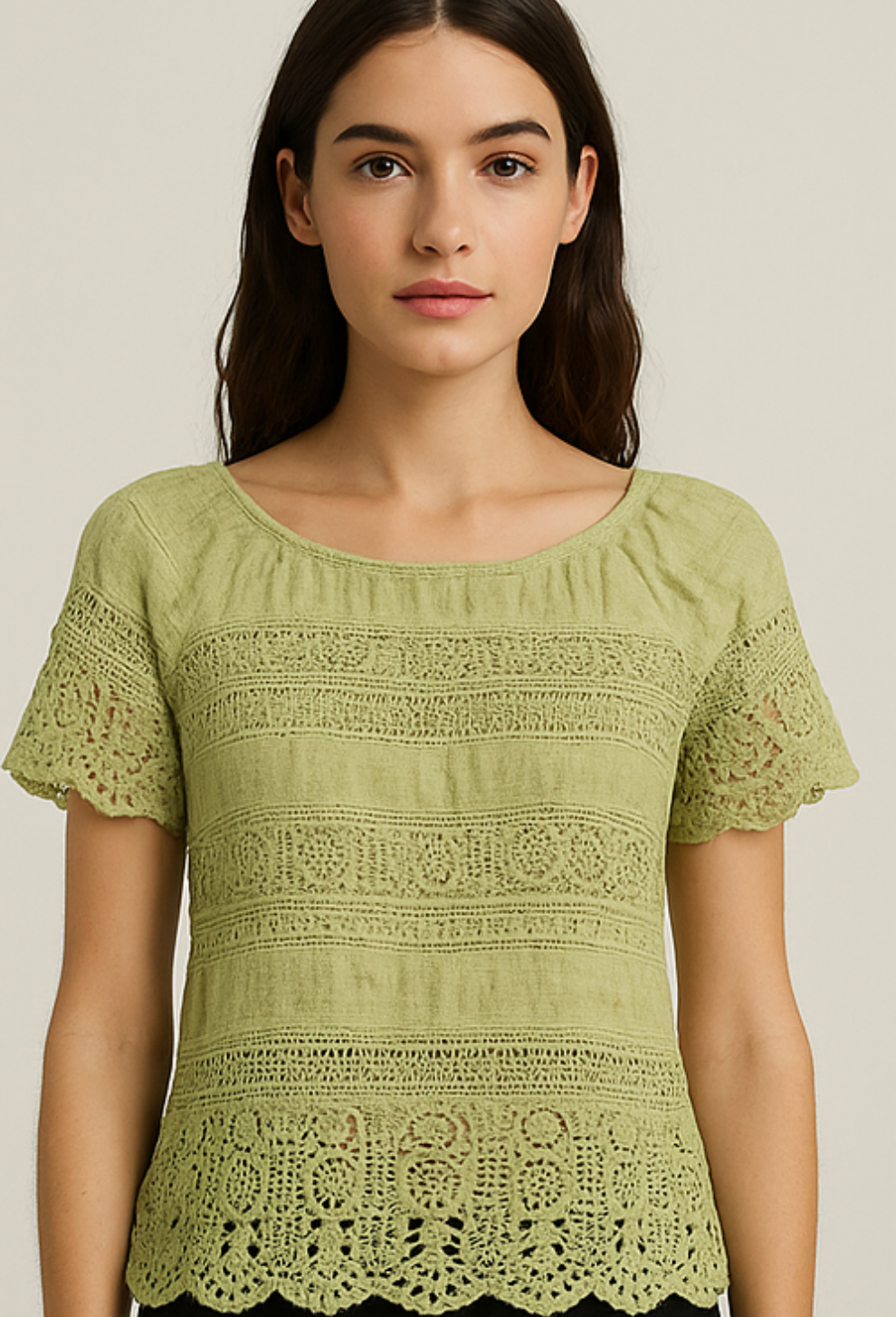 Teal Green Crop Top