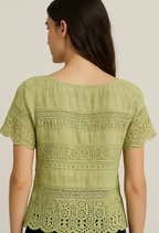 Teal Green Crop Top
