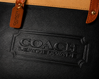 Black Coach Tabby Shoulder Bag 26 features a distinct brass "C" logo hardware