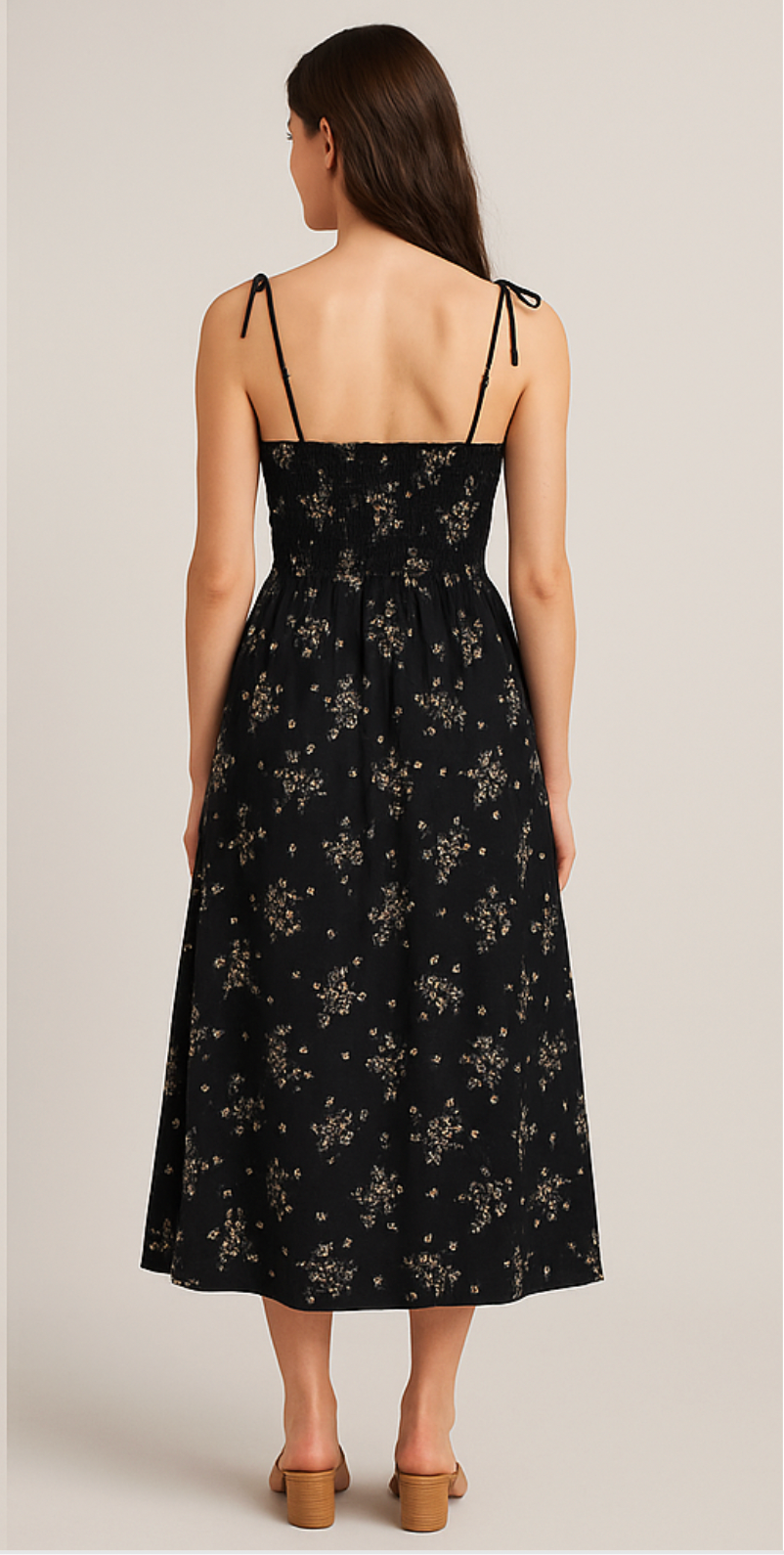 black printed frock
