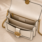 White Coach Daisy Embroidered Flap Bag