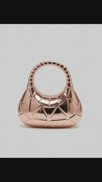 Acrylic Metal Clutch in Champing colour