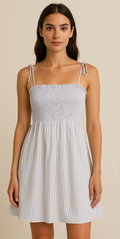 Vertical strips frock
