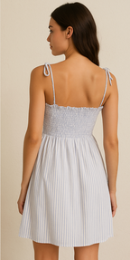 Vertical strips frock